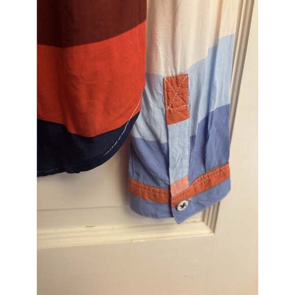 Anthropologie Maeve Women's Wynwood Striped Buttons Down Shirt Top Size 4 - Picture 8 of 8